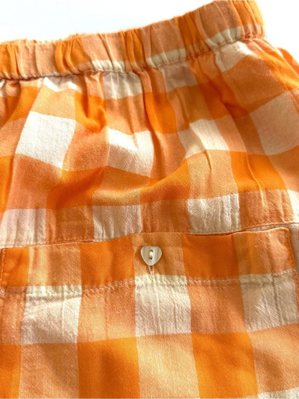 ✨Set✨LyreBird by Anthropologie Swing Tank & Barrel Boxer Pants Marigold Gingham - Picture 11 of 16